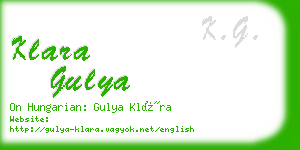 klara gulya business card